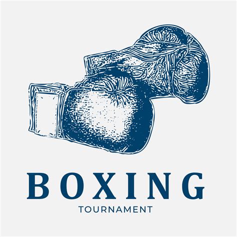 Boxing Tournament Logo Vintage Logo Tournament Punch Boxing Sport