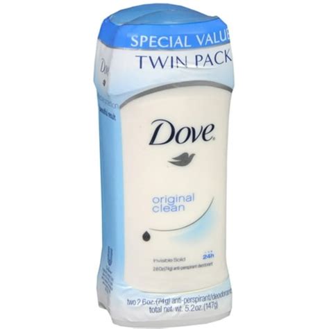 Dove Anti Perspirant Deodorant Invisible Solid Original Clean Twin Pack