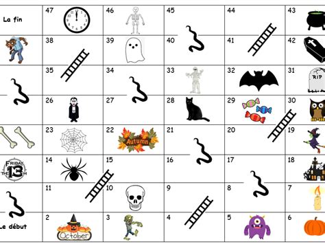 Halloween Snakes And Ladders French Teaching Resources