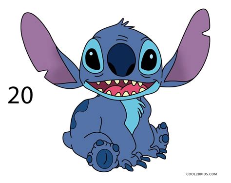 How To Draw Stitch Step By Step Pictures