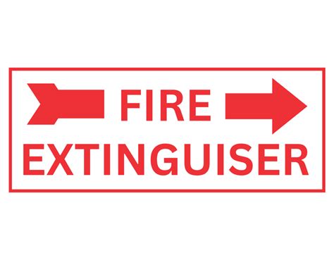 Fire Extinguisher Down Arrow Sign Printable Templates Free PDF Downloads