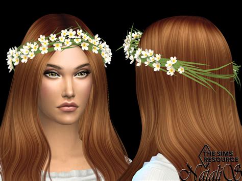The Sims Resource Bohemian Wedding Grass Ans Flowers Crown