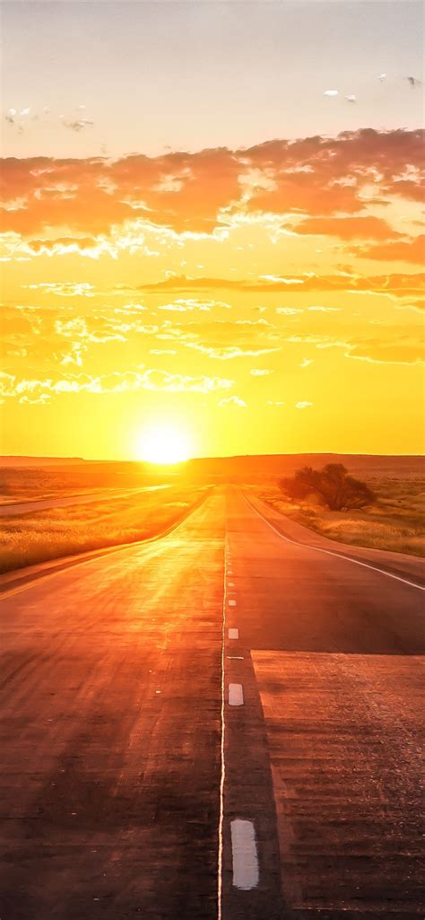 Road Sunset 1242x2688 Iphone 11 Proxs Max Wallpaper Background