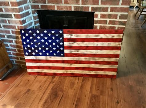 Weathered American Flag, Rustic American Flag, LWooden American Flag, American Flag Wall Art ...