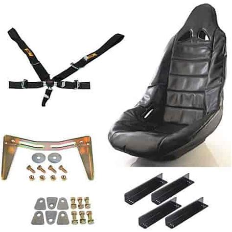 Jegs 70250k6 Pro High Back Ii Race Seat Kit Includes Black Seat Black