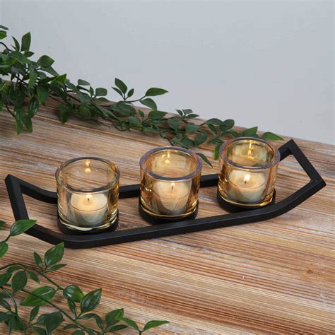 Triple Tealight Holder By Blackdown Lifestyle