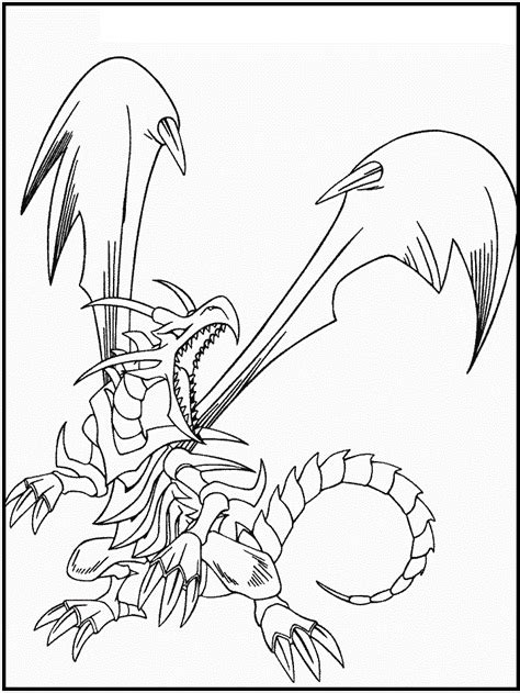 For boys and girls, kids and adults, teenagers and toddlers, preschoolers and older kids at school. Yu-Gi-Oh Red Eyes Black Dragon Coloring Pages For Kids # ...