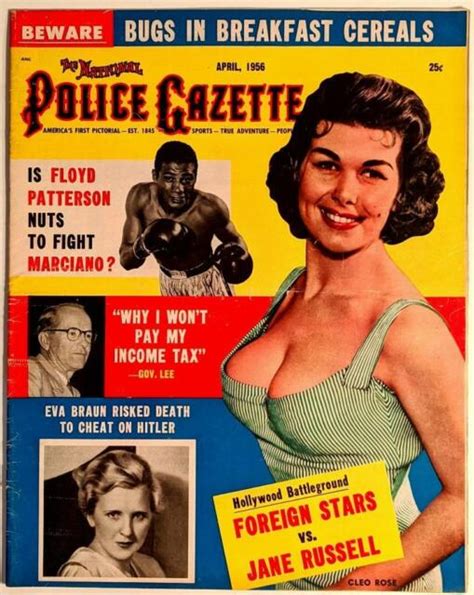 National Police Gazette April 1956 Vintage Magazine Cleo Rose Floyd Patterson Ebay