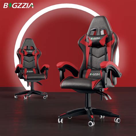 Bigzzia Gaming Chair Office Chair Ergonomic Game Chair With Headrest