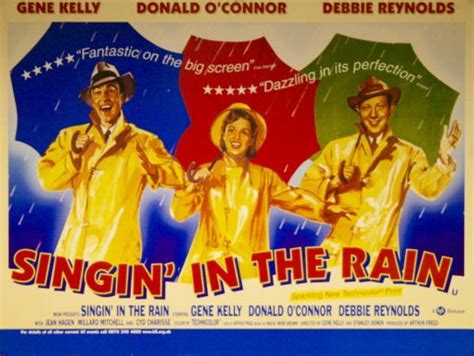 Gleefully raise the curtain, revealing the fakery. Singin in the Rain - Vintage Movie Posters