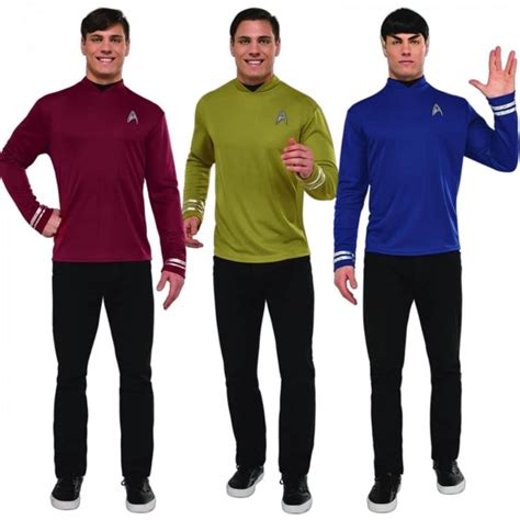Mens Deluxe Star Trek Scotty Spock Captain Kirk Fancy Dress Party