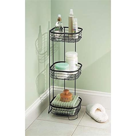 Shower Caddies Mdesign Square Metal Bathroom Shelf Unit Free Standing