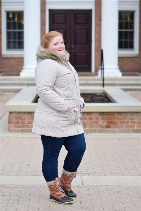 Stylish Plus Size Outerwear And Wide Fit Winter Boots Featuring A