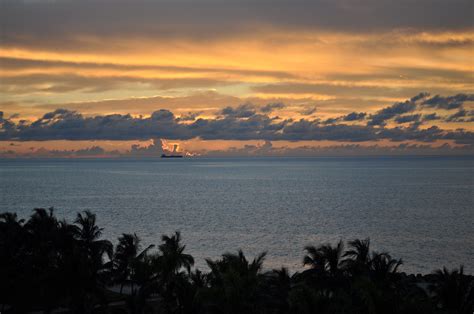 Sunset from an oceanfront room at the Grand Lucayan on Grand Bahama ...