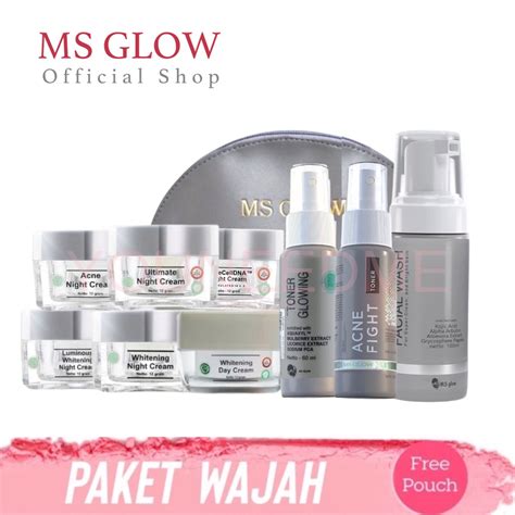 Jual Ms Glow Msglow Paket Ms Glow Whitening Acne Luminous Ultimate Original Shopee Indonesia