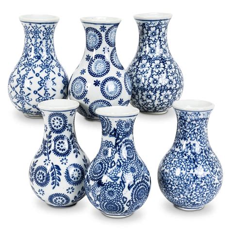 Blue And White Patterned Vase Flowers Talk Tivoli