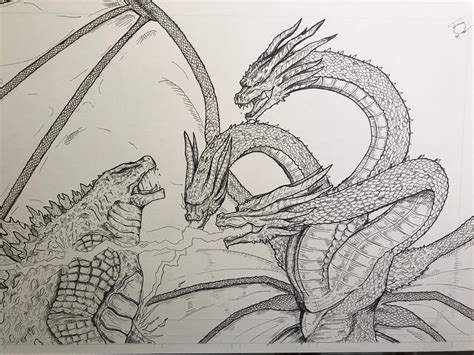 Cool How To Draw Godzilla Vs King Ghidorah Mariam Finlayson