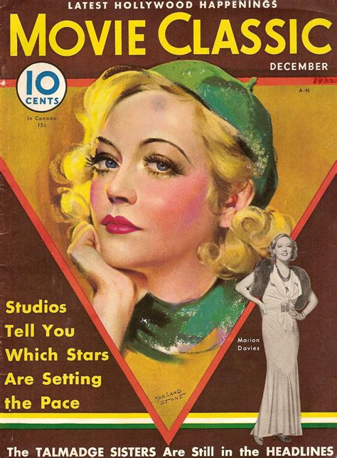 Marion Davies On The Front Cover Of Movie Classic Magazine USA December Hooray For