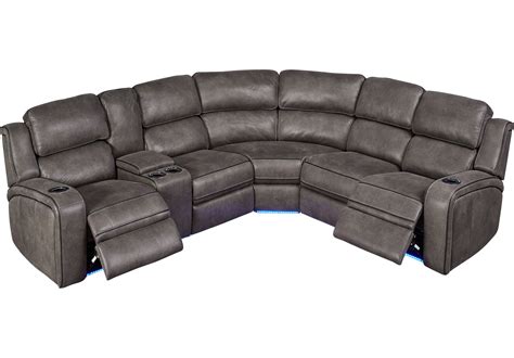 Eastview Charcoal 3 Pc Power Plus Reclining Sectional Reclining