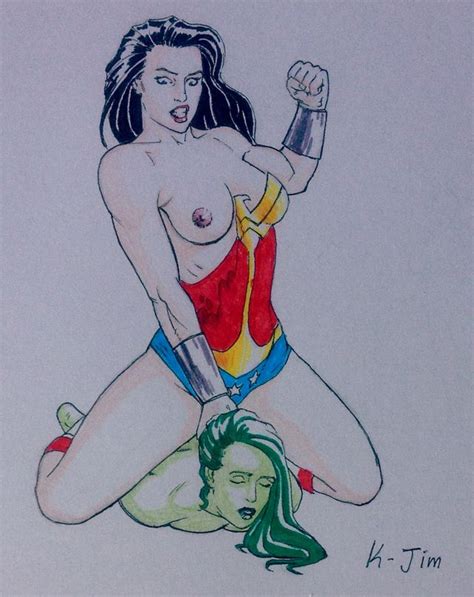Wonder Woman Grappling With Cheetah Superhero Catfights Female
