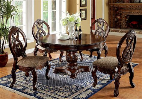 All of these rustic dining rooms are stunning. Tuscany 5 pcs Formal Elegant Dining Set Round Pedestal ...