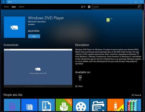 Microsoft Releases Windows Dvd Player App For Windows 10