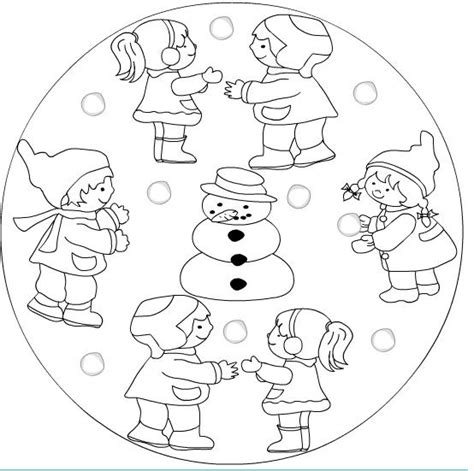 Winter Mandala Coloring Pages For Kids Crafts And Worksheets For
