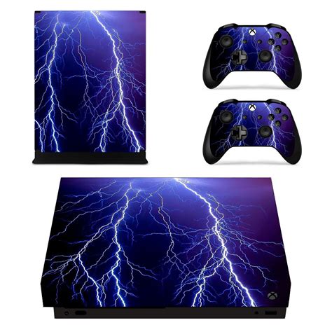 Abstract Lightning Xbox One X Skin Decal For Console And 2