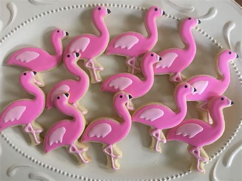 Pink Flamingos Cookies Sugar Cookie Royal Icing Cupcake Cookies Cookie Decorating