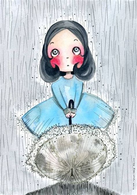 Illustration Rain Rain Rain By Elisamoriconi Illustrazioni Pioggia