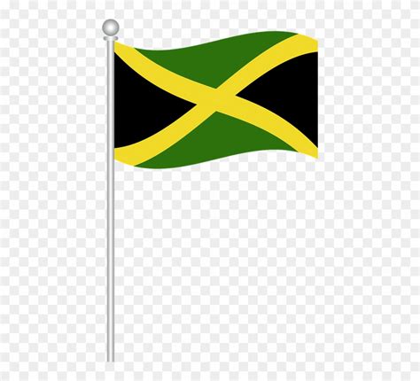Jamaican Flag On A Pole Clip Art Library
