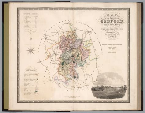 Map Of The County Of Bedford From An Actual Survey Made In The Year