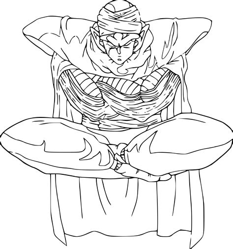Coloriage Piccolo Dragon Ball Z gratuit à imprimer  Coloriages.info