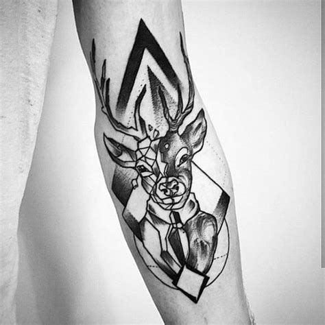 60 Geometric Animal Tattoo Designs For Men Cool Ink Ideas