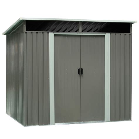 Buy Outsunny 4 X 8 Outdoor Metal Garden Shed Utility Tool Storage
