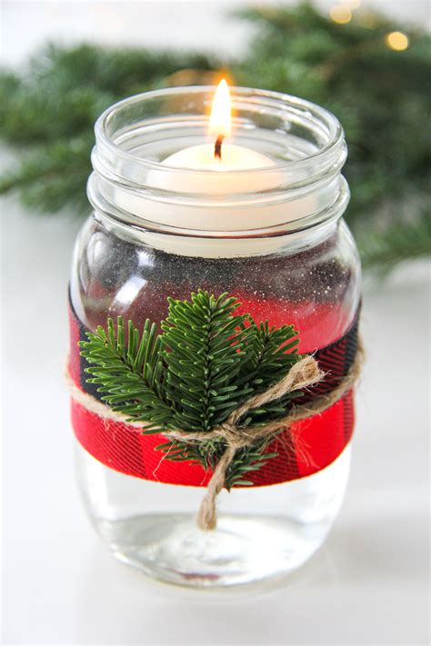 5 Minute Christmas Mason Jar Candles A Pretty Life In