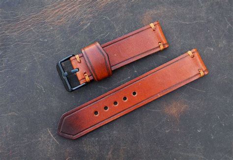 Handmade Leather Watch Strap 18mm 20mm 22mm 24mm Brown By Leatherd