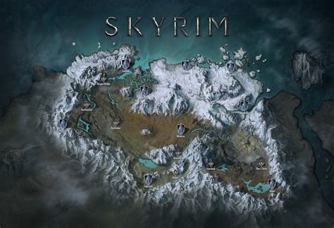 Artstation Skyrim World Map