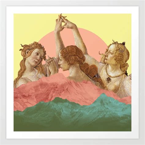 The Three Graces Art Print Collage Euphrosyne Aglaia Thalia The Three Graces