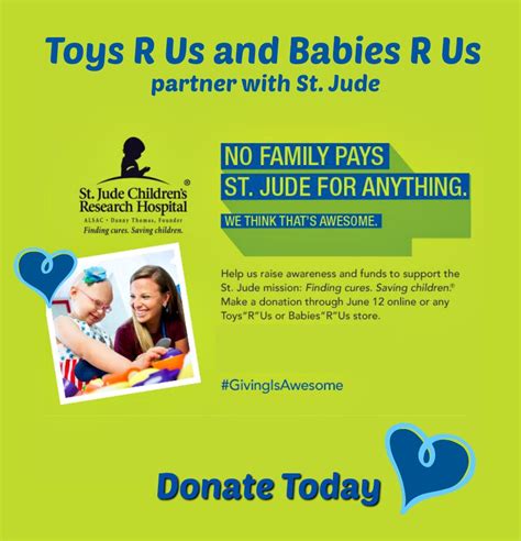 Donate To St Jude Childrens Research Hospital With Toys R Us Joy