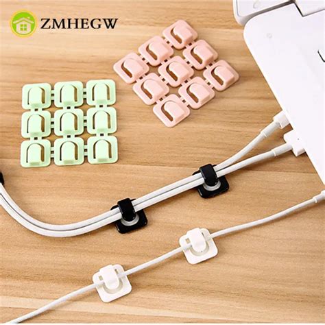 18pcs Self Adhesive Cable Clips Organizer Drop Wire Holder Cord