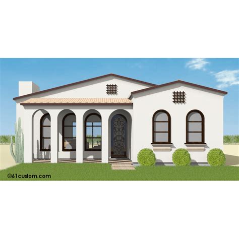 The most fanciful of the southwest styles, spanish house plans feature. Small Spanish Contemporary House Plan | 61custom | Modern ...