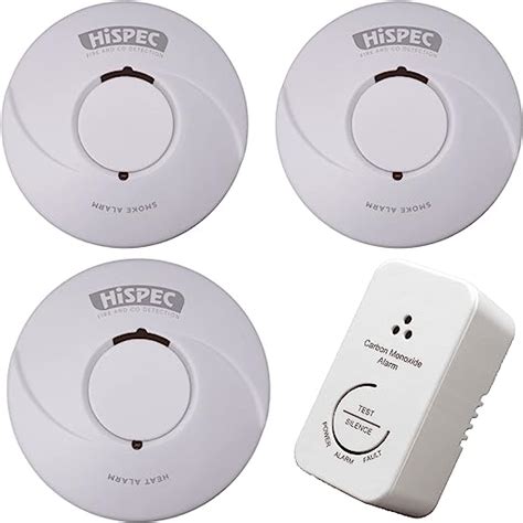 Hispec Smoke Alarms Heat Detectors And Co Detectors Fire Safety Kits