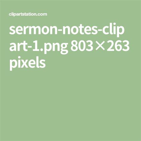 Sermon Notes Sermon Clip Art