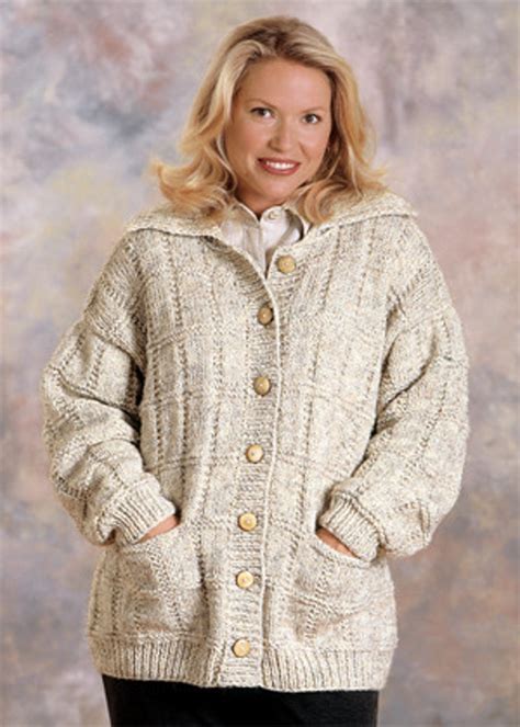 Knit in the round, this chunky knit cowl pattern has both charted and written instructions. Box Stitch Cardigan Knit in Lion Brand Wool-Ease Chunky ...