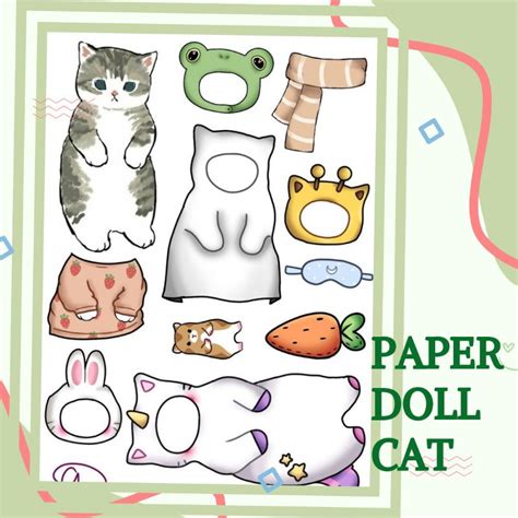 Jual BPBPan kucing Paper doll cat Mainan edukasi Boneka Kertas | Shopee