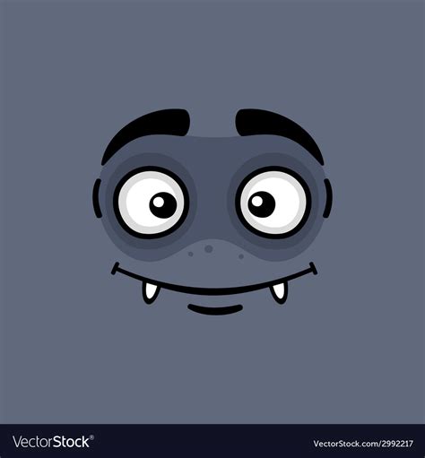 Cartoon Expression Monster Face Royalty Free Vector Image