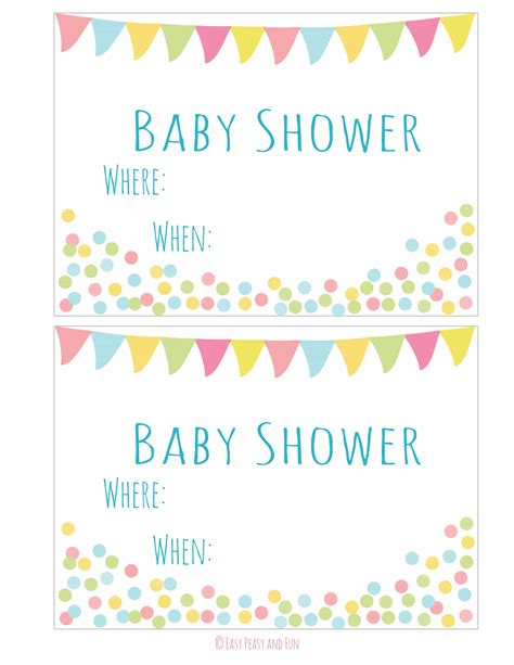 We show you the best ideas, activities, creative and original so they can be distracted at the party both outdoors and inside the room or place. Free Printable Baby Shower Invitation - Easy Peasy and Fun