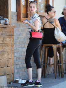 Emma Roberts Parades Her Slender Legs In Fitted Leggings As She Heads