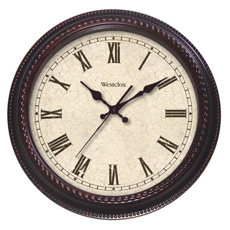Westclox 20 Round Marbled Case Roman Numeral Wall Clock